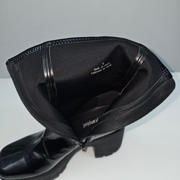 NEW Jeffrey Campbell Refresh Ankle Boot Women 9 Black Glossy Patent Y2K Platform - Picture 10 of 14